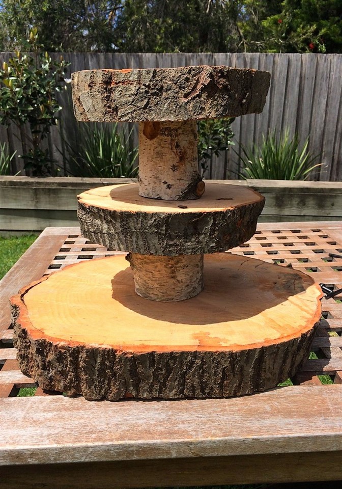 Wooden 3 Tier Cake Stand Melbourne, 3 Tier Wooden Cake Stand Australia