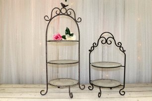 2 Tier Cake Stand - Wrought Iron
