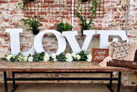 Love Letter Shelf with Flowers