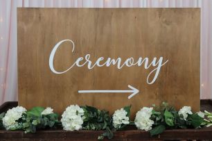 Set of 3 Wooden Wedding Signs