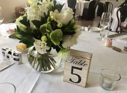 White-Wash Table Numbers