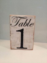 White-Wash Table Numbers