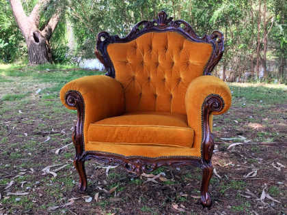 Vintage Gold Armchair