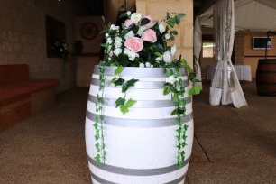 Artificial Flower Centrepiece - Pink, Green & White
