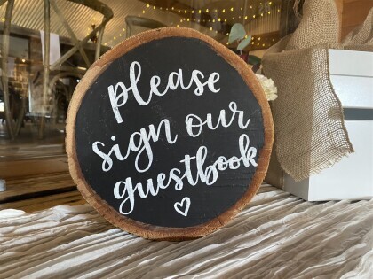 'Please Sign Our Guestbook' Rustic Sign 