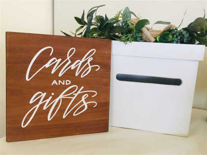 'Cards & Gifts' Wooden Sign 