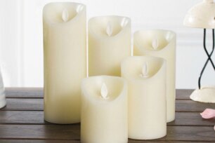 LED Pillar Candles - 10cm
