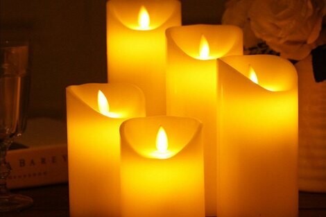 LED Pillar Candles - 15cm
