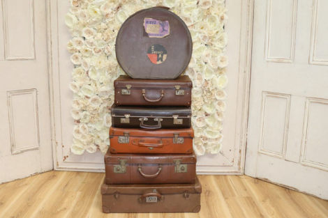 Vintage Suitcases - Large Tan