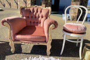 Dusty Pink Vintage Armchair