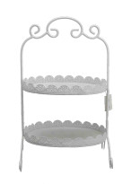 White Food Stand - Two Tier