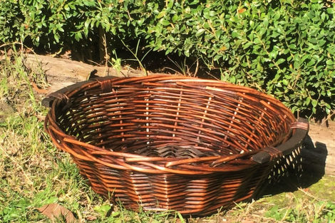 Brown Willow Basket - Round