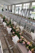Blush Roses & Foilage Table Garland