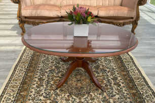 Wooden Oval Coffee Table